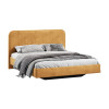 Кровать без ПМ «Тиффани» 160 Тип 1 (без подъемного механизма), микровелюр Wellmart Yellow
