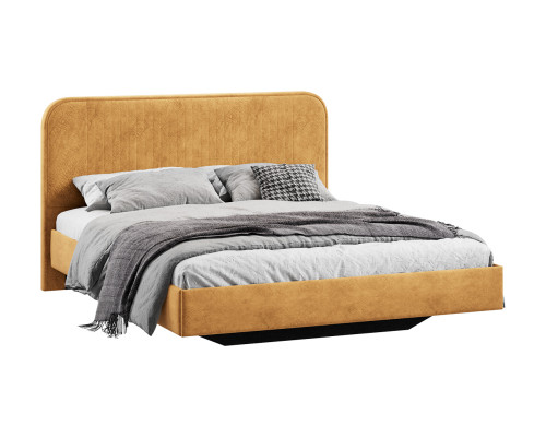 Кровать без ПМ «Тиффани» 140 Тип 1 (без подъемного механизма), микровелюр Wellmart Yellow Кровать без ПМ «Тиффани» 140 Тип 1 (без подъемного механизма), микровелюр Wellmart Yellow