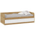 Кровать комбинированная «Хилтон» (900) Тип 1, Дуб Крафт золотой, Белый матовый