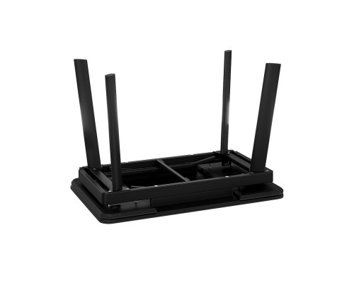 Стол обеденный «Джойс» Тип 1, черный муар, керамика матовая черный мрамор