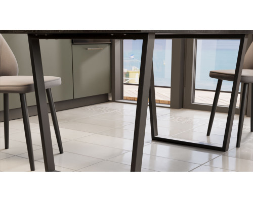 Стол обеденный «Даллас» Тип 1, Черный, Ателье темный