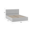 Кровать без ПМ «Порто» 180 (без подъемного механизма), велюр Confetti Silver