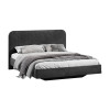 Кровать без ПМ «Тиффани» 160 Тип 1 (без подъемного механизма), микровелюр Wellmart Graphite