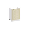 Шкаф напольный с двумя дверями (под накладную мойку) 600 «Бьянка», Белый, Дуб ваниль
