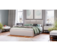Кровать с ПМ «Стелла»1600 тип 1 с заглушиной, велюр Confetti Cream