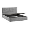 Кровать с ПМ «Пандора» 160 Тип 1 (с подъемным механизмом), Микровелюр Wellmart Silver