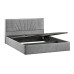Кровать с ПМ «Пандора» 160 Тип 1 (с подъемным механизмом), Микровелюр Wellmart Silver