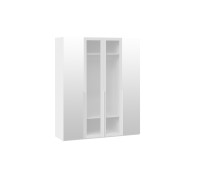 Шкаф для одежды (580) с 2 зеркальными и 2 стеклянными дверями
