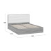 Кровать с ПМ «Миранда» тип 1,1600 (с подъемным механизмом) с заглушиной, дуб гамильтон, белый глянец