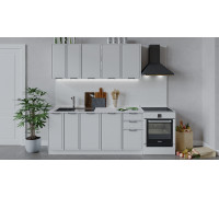 Кухонный гарнитур «Белладжио» длиной 180 см,белый, фон белый