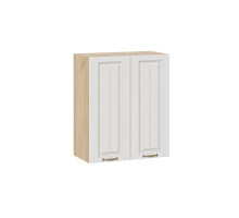Шкаф навесной 600 c двумя дверями «Лина», Дуб Крафт золотой, Белый