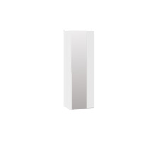 Шкаф угловой (580) с 1 зеркальной дверью «Порто», Белый Жемчуг