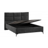 Кровать с ПМ «Делана» 1600 (с подъемным механизмом), Микровелюр Wellmart Graphite