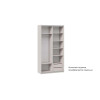 Шкаф-купе 1182 с 1 глухой и 1 зеркальной дверями «Оскар Скания», ручка белая, кашемир, кашемир сатин
