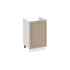 Шкаф напольный 500 с одной дверями (под накладную мойку) «Бьянка», Белый, Дуб кофе