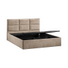 Кровать с ПМ «Стелла» 140 Тип 1 (с подъемным механизмом), микровелюр Wellmart Dark Beige