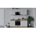 Кухонный гарнитур «Детройт» длиной 200 см со шкафом НБ, Дуб Крафт золотой, Белый глянец