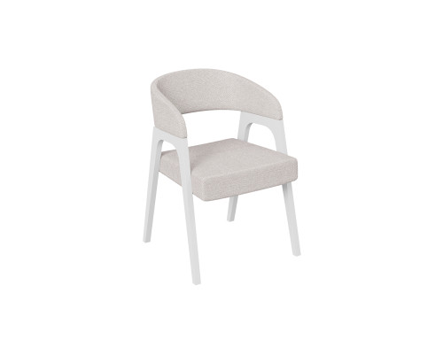 Кресло «Техас 1», Белый матовый, тк. №220 Шенилл Estetica vanilla