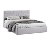 Кровать с ПМ «Пандора» 160 Тип 1 (с подъемным механизмом), Микровелюр Jercy Silver