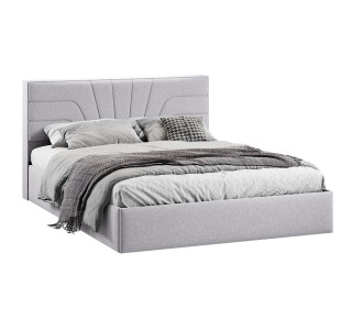 Кровать с ПМ «Пандора» 160 Тип 1 (с подъемным механизмом), Микровелюр Jercy Silver