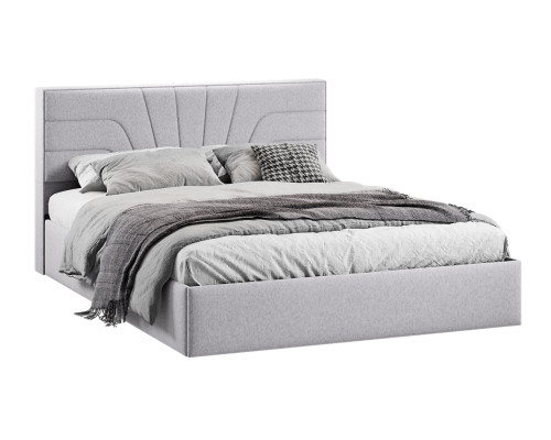 Кровать с ПМ «Пандора» 160 Тип 1 (с подъемным механизмом), Микровелюр Jercy Silver