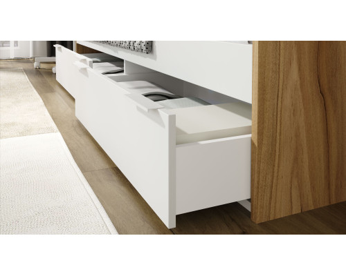 Кровать «Порто» 800, Яблоня Беллуно, Белый софт