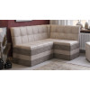 Скамья угловая «Оскар» исп. 2, микровелюр Wellmart Dark Beige, Latte