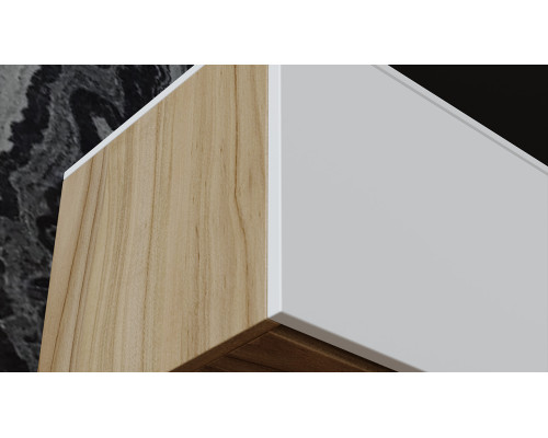 Тумба для теле- и радиоаппаратуры «Порто», Яблоня Беллуно, Белый софт