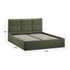 Кровать с ПМ «Стелла» тип 1,1600 с заглушиной, микровелюр Jercy Deep Green