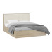 Кровать с ПМ «Сэнди» 1600 тип 2 (с подъемным механизмом)  с заглушиной, вяз благородный, велюр бежевый