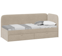 Кровать «Молли» с мягкой обивкой (900) тип 1, микровелюр Scandi Cream 03