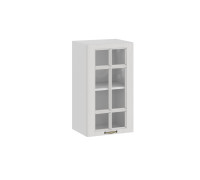 Шкаф навесной 400 c одной дверью со стеклом «Лина», Белый