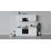 Кухонный гарнитур «Долорес» длиной 200 см со шкафом НБ, Белый, Сноу