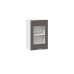 Шкаф навесной 450 c одной дверью со стеклом «Долорес», Белый, Муссон