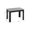 Стол обеденный «Промо» тип 2, черный, ателье светлый