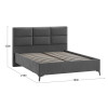 Кровать без ПМ «Делана» 160 (без подъемного механизма), Микрошенилл Relax Graphite