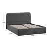 Кровать с ПМ «Тиффани» 160 тип 1 (с подъемным механизмом), микровелюр Jercy Graphite