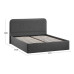 Кровать с ПМ «Тиффани» 160 тип 1 (с подъемным механизмом), микровелюр Jercy Graphite