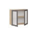 Шкаф навесной 800 c двумя дверями со стеклом «Кимберли», Дуб Крафт золотой, Муссон