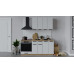 Кухонный гарнитур «Детройт» длиной 180 см со шкафом НБ, Дуб Крафт золотой, Белый глянец