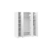 Шкаф для одежды (580) с 2 глухими и 2 зеркальными дверями «Порто», Белый Жемчуг, Белый софт