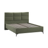 Кровать без ПМ «Делана» 160 (без подъемного механизма), Микровелюр Jercy Deep Green