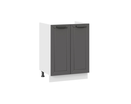 Шкаф напольный с двумя дверями (под накладную мойку) «Лорас»,Белый/Холст вулкан