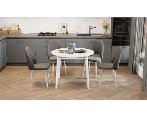 Стол обеденный раздвижной «Форли» тип 1, белый матовый