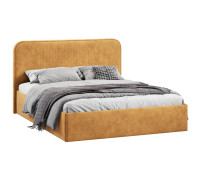 Кровать с ПМ «Тиффани» 160 тип 1 (с подъемным механизмом), микровелюр Wellmart Yellow