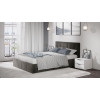 Кровать с ПМ «Эмма», 140 (с подъемным механизмом) с заглушиной, Велюр Confetti Stone