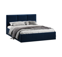Кровать с ПМ «Стелла» 140 Тип 1 (с подъемным механизмом), микровелюр Wellmart Blue