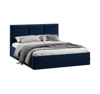 Кровать с ПМ «Стелла» 180 Тип 1 (с подъемным механизмом), микровелюр Wellmart Blue