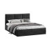 Кровать с ПМ «Стелла» 1600 тип 1 с заглушиной, микровелюр Wellmart Graphite
