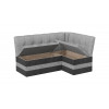 Скамья угловая «Оскар» исп. 2, микровелюр Wellmart Silver, Graphite